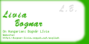 livia bognar business card